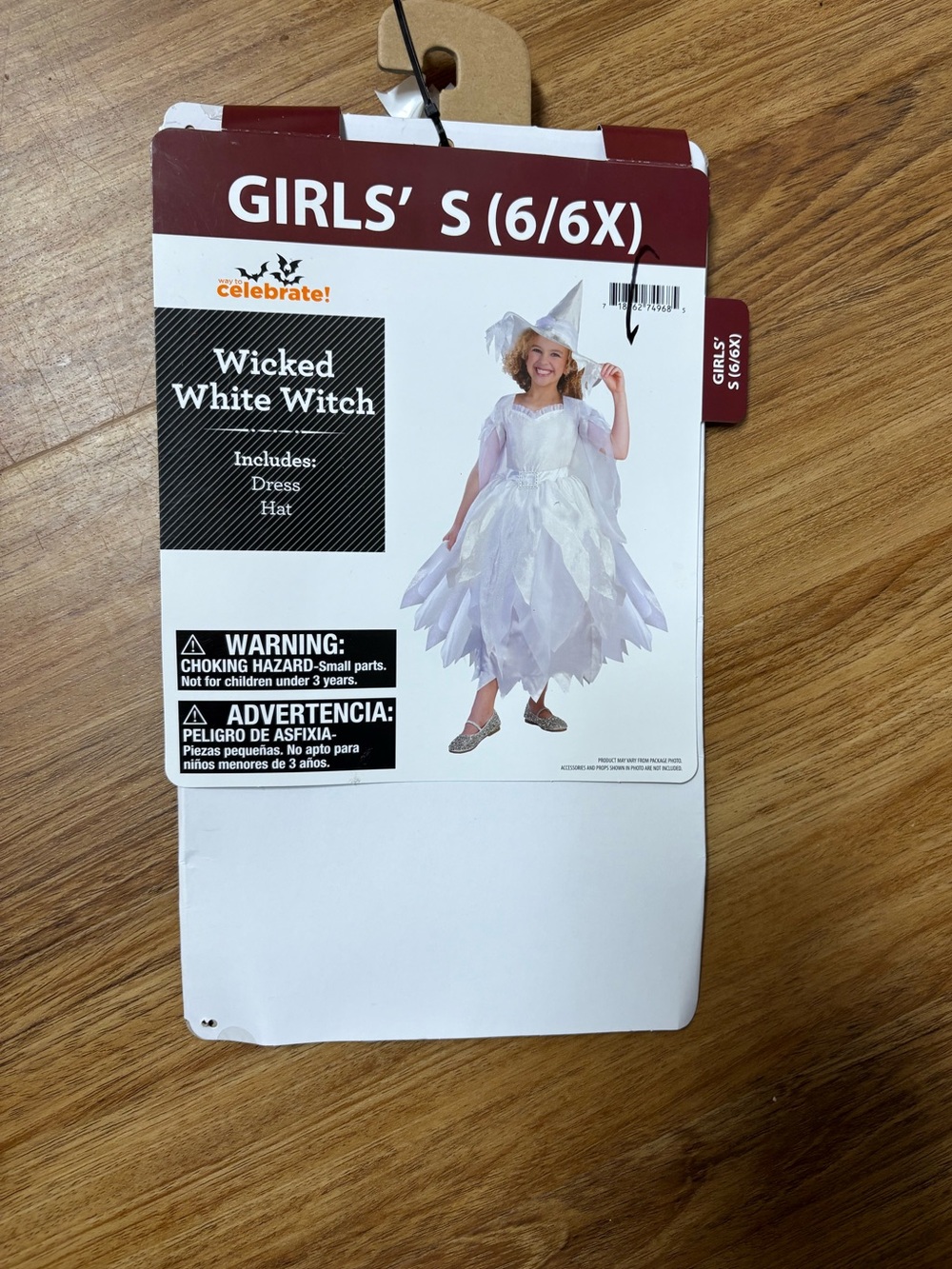 Girls' Wicked White Witch Costume - White (Size S 6/6X)
